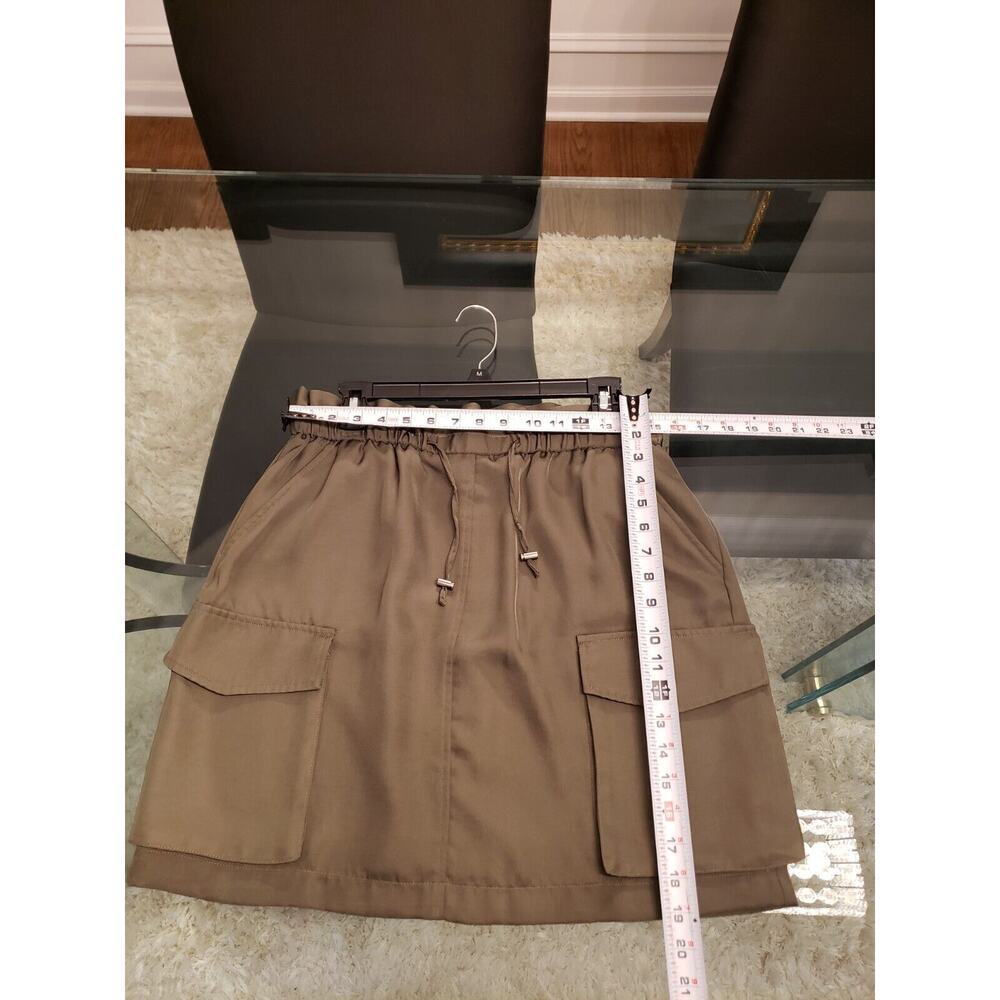 Express Women's Green Solid 100% Polyester Flap P… - image 7